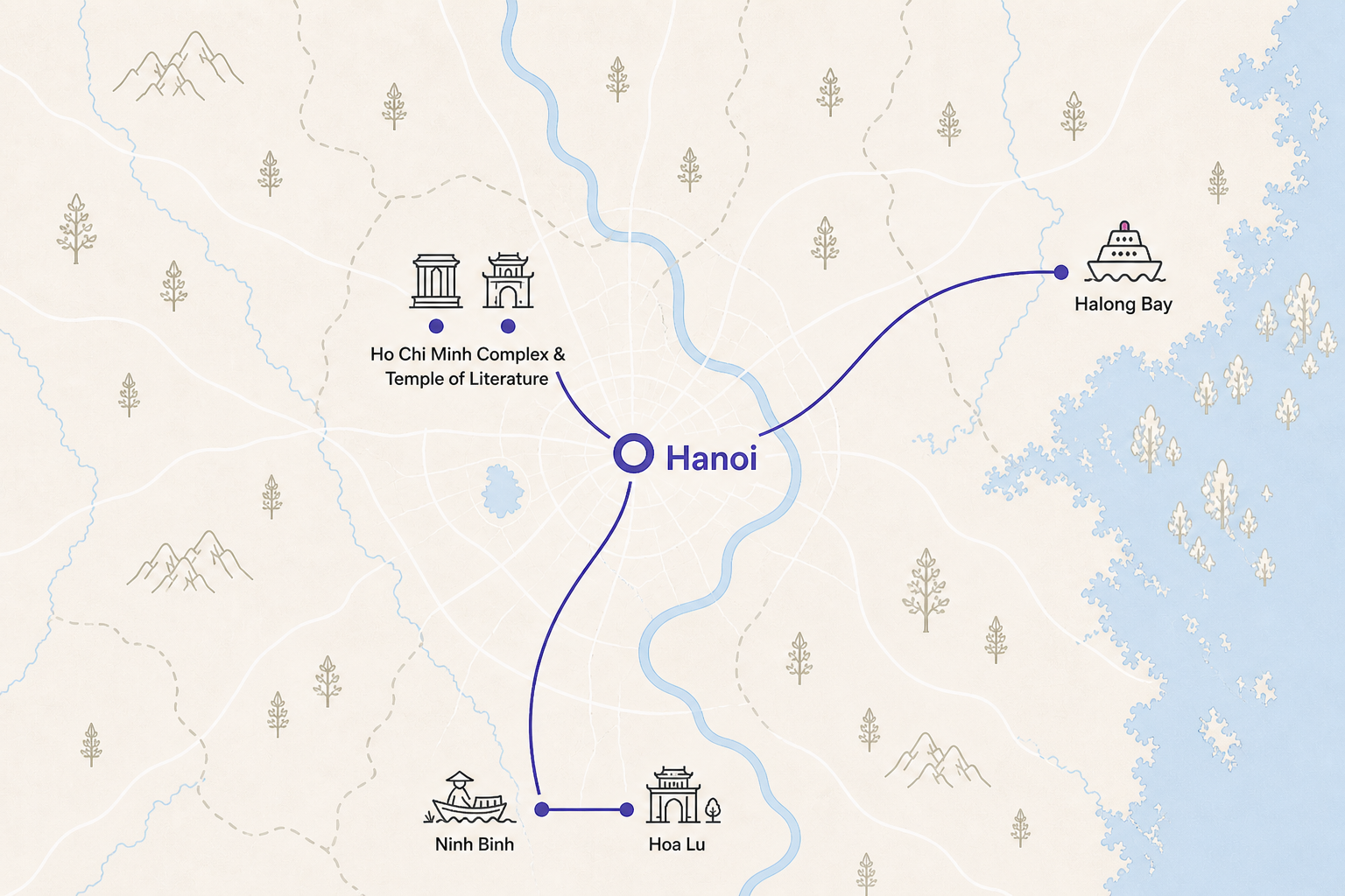 Route map - Hanoi Heritage Discovery
