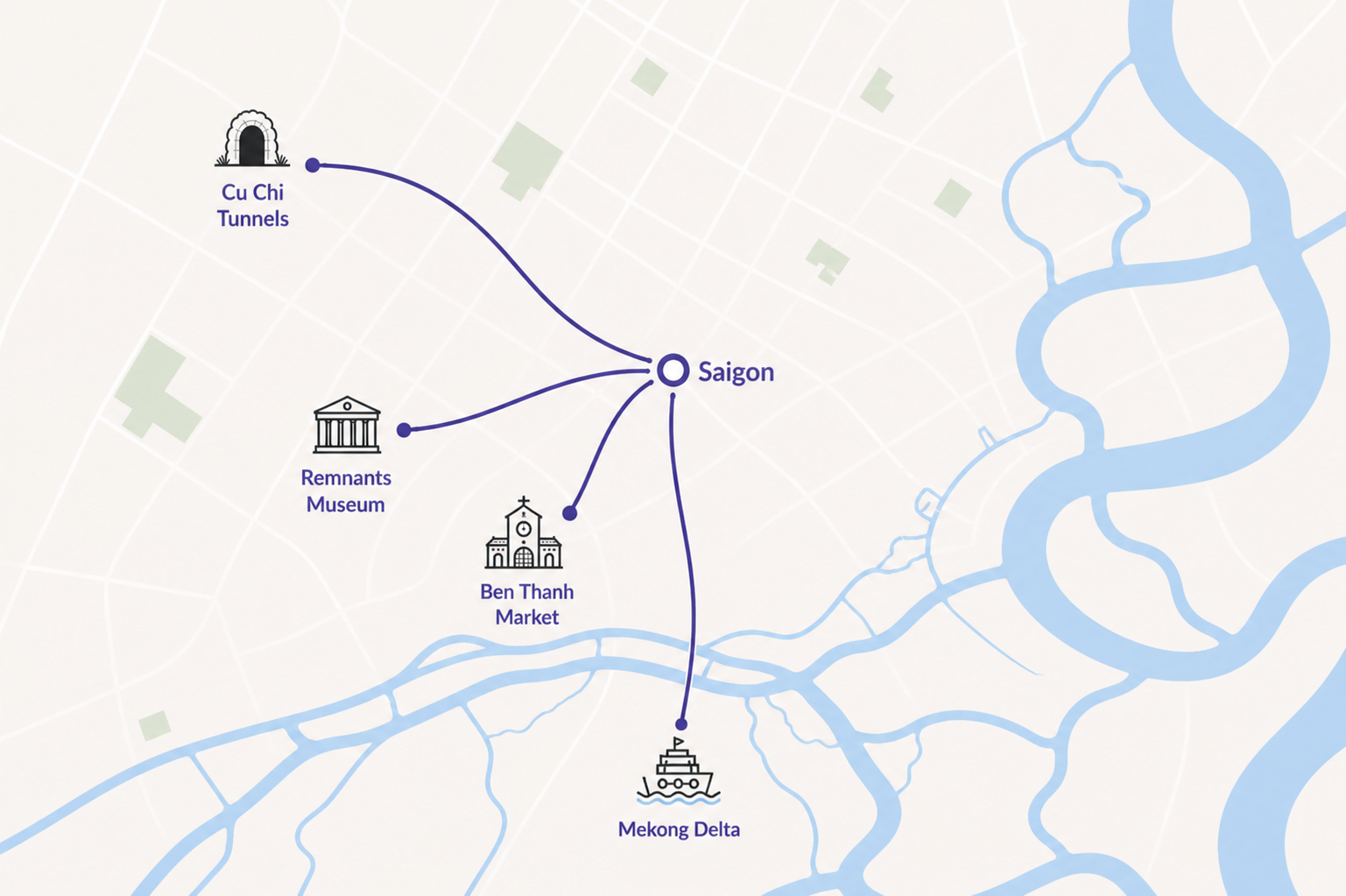 Route map - Saigon City Explorer